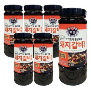 CJ제일제당 백설 돼지갈비 양념 500g x6개