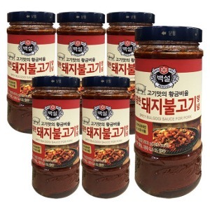 CJ제일제당 백설 매콤한 돼지불고기 양념 500g x6개