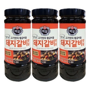 CJ제일제당 백설 돼지갈비 양념 500g x3개