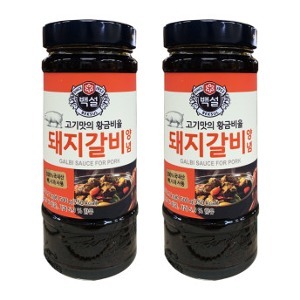 CJ제일제당 백설 돼지갈비 양념 500g x2개