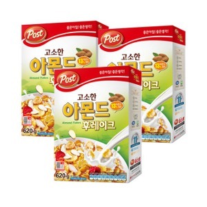 동서식품 포스트 아몬드 후레이크 620g x3개